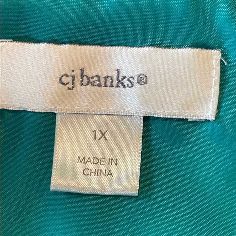 CJ Banks Teal Quilted Vest - Picture 2 of 5